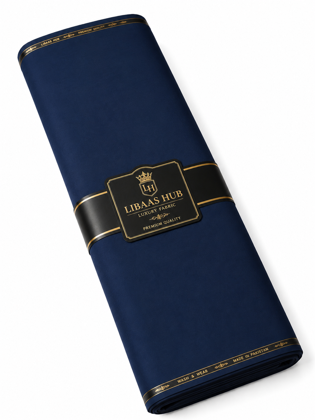 Luxury Navy Blue Men's Unstitched Fabric  Premium Wash & Wear – Elegant | Soft | All-Season