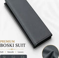 Charcoal Grey Premium Boski Suit – Luxury Men's Unstitched Shalwar Kameez Fabric