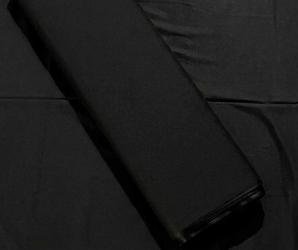 Luxury Jet Black Boski Fabric – Premium Unstitched Men's Suit | Classic & Timeless