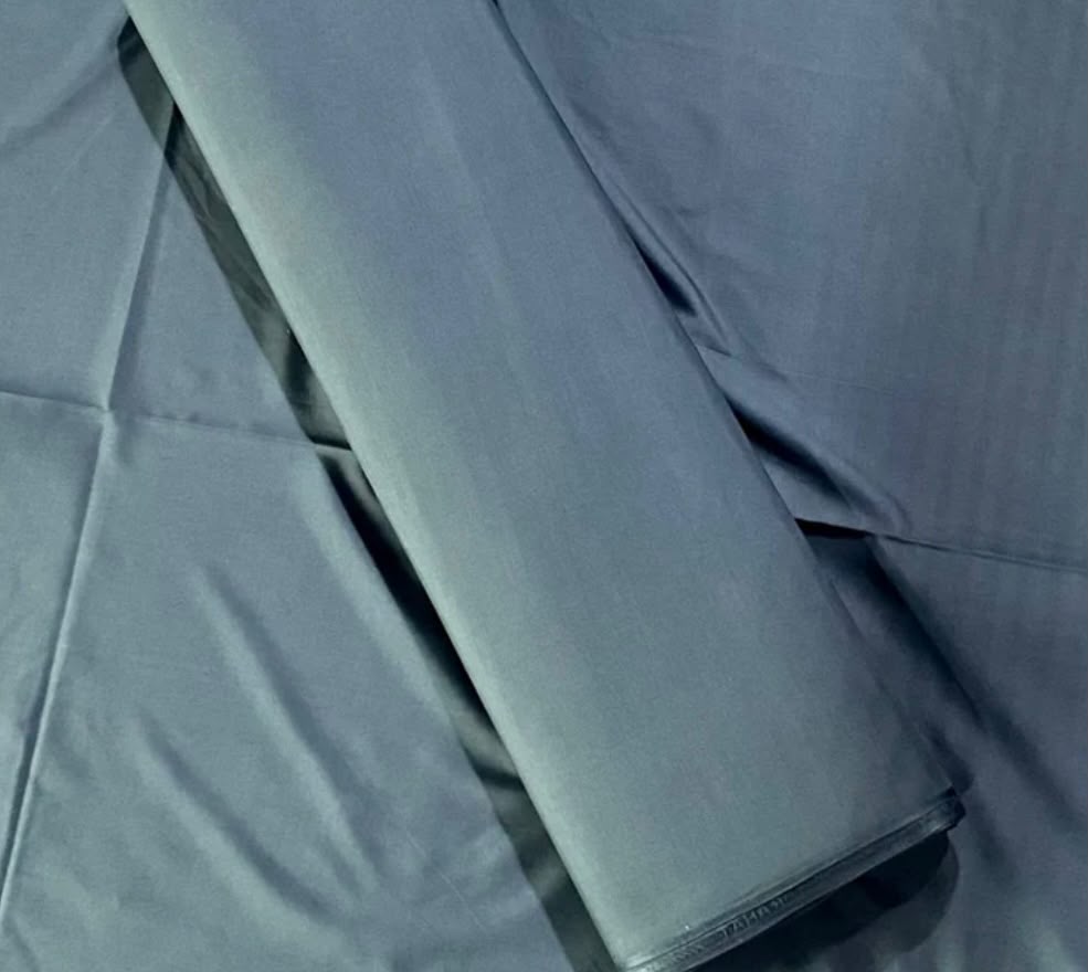 Luxury Steel Blue Boski Fabric – Premium Unstitched Men's Suit | Elegant & Refined